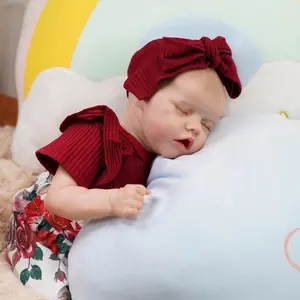 VACOS 18" Reborn Baby Doll Soft Vinyl with Hand-painted Hair Weighted Realistic Lifelike Companion for Newborns Ideal for Family Moments Cloth Body Suitable for Xmas Birthday Gift Sets