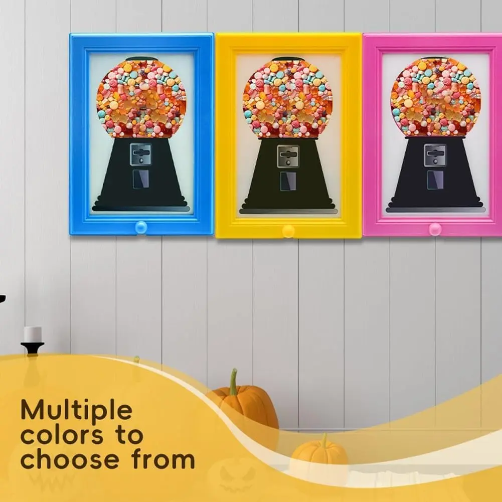 Candy Dispenser Picture Frame, Hanging Photo Frame Candy Machine Dispenser the handy gumball machine jar picture wall mounted Handy Fast Distribution Candies, Nuts, Dog & Cat Treats