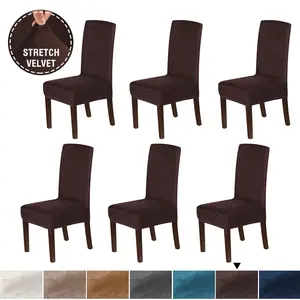 Velvet Dining Chair Slipcover Set Of 6