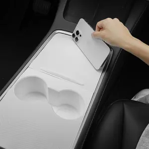 Tesla Center Console Silicone Wrap Kit for Model 3 2021-2023 & Model Y 2021-2024 & Model 3 Highland 2024 2025& Model Y & Juniper 2025 2026 Electrostatic Adsorption Cover