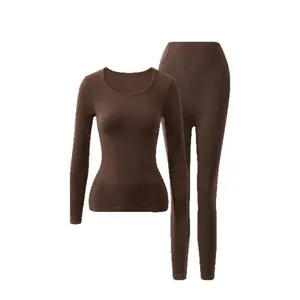 Bodybuilding Thermal Suit Women Seamless Belly Control Hip Lift Heating Underwear