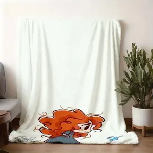 2026 new model printed with patterns Merida Flannel Blanket, Brave Same Style Q Version Princess Pattern Warm Blanket, Home Bedroom Sofa Nap Blanket, Soft and Skin-friendly Comfortable Blanket, Uni