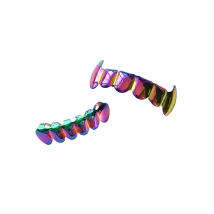 Six Pointed Teeth, Seven Colors, and Irregularly Designed Braces Have Been Replaced by Layered Hip-hop Style Braces; Fashionable Braces Suitable for Both Men and Women; Perfect for New Year Celebrations.