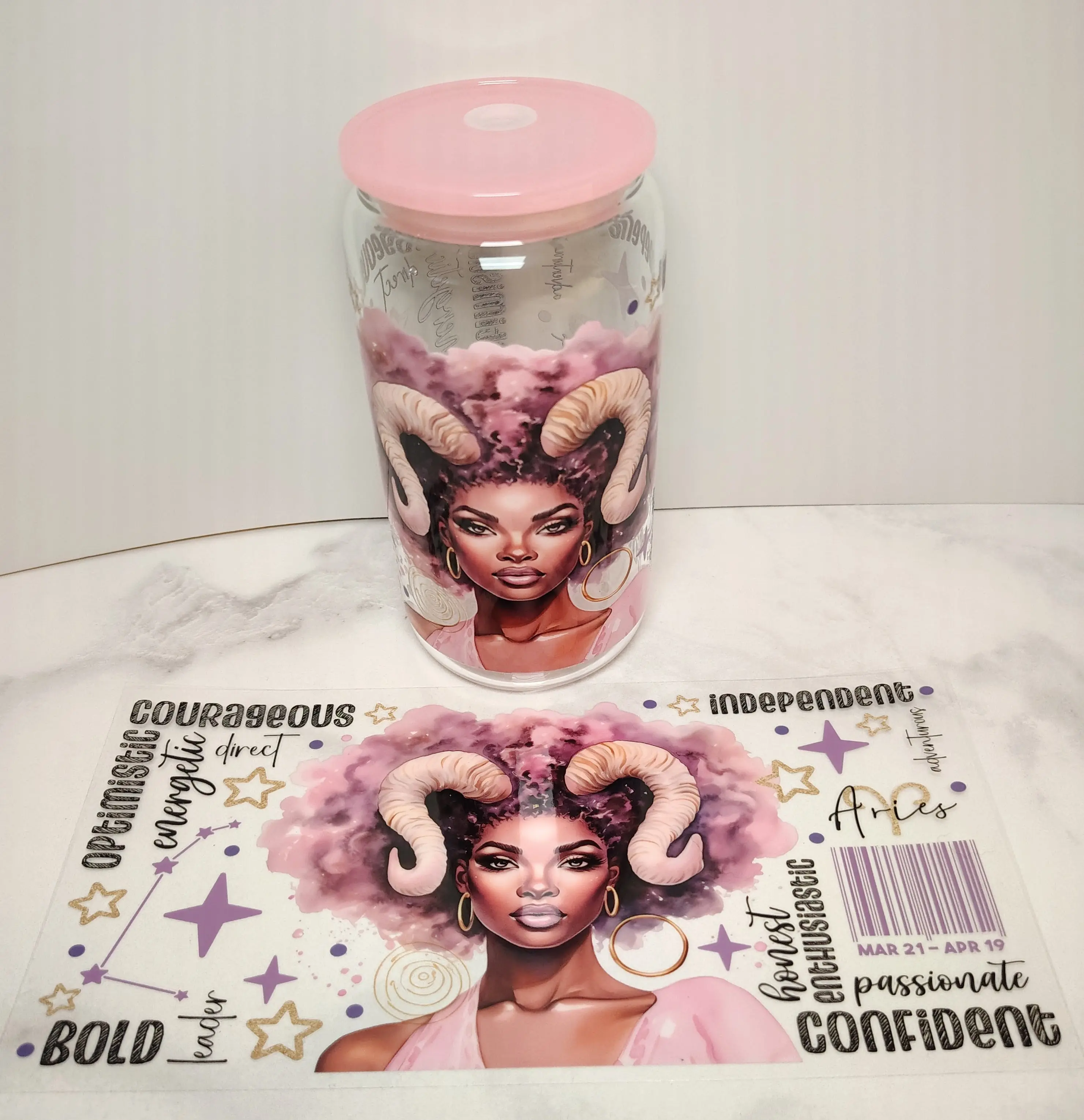Zodiac Pink and Purple Cups