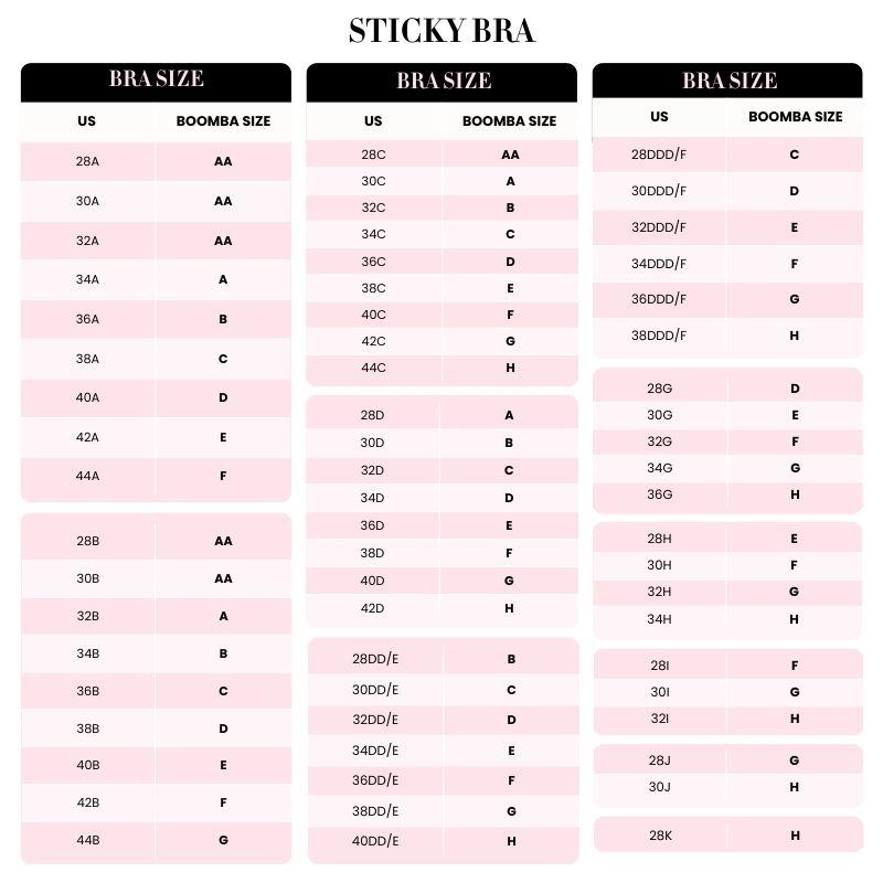 BOOMBA Adhesive Sticky Bra - Patented Fashion Sticky bra Inserts