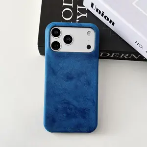 Luxury PU Leather Apple iPhone Case Cover, Soft Edge Wraparound, Matte Finish, Skin-Friendly Feel, Fits iPhone 17 Pro Max/16/15/14/13 Pro Max