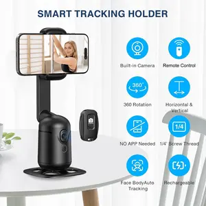 Smart Auto Face Tracking Tripod with 360° Rotation - Remote-Controlled Camera Mount & Phone Holder for Perfect Selfies and Video Calls