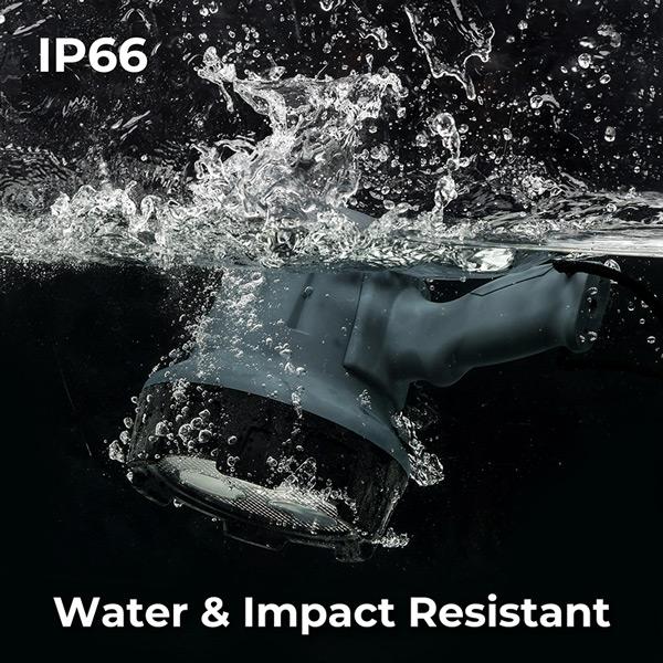 Hokolite 6000 Lumens Rechargeable Bright LED Spotlight Flashlight Torch Lights for Outdoor Activities Water Resistance Modern