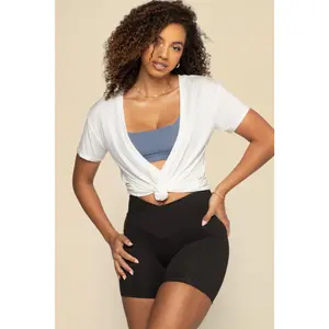 Reversible Deep V Tee - Cream