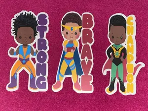 Strong, Brave, Champion (Superhero Boys Bookmark Set)