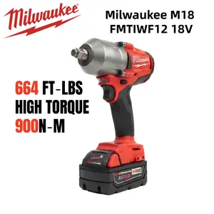 Milwaukee M18 1/2" Wrench, 900 Nut-Breaking for Shop High Power Impact