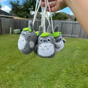 Totoro Crochet Handmade Car Hanging - Perfect for Any Car! cute