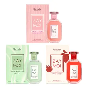 Bundle of Marxzelle Zay Moi Crème Couture Marshmallow, Pistachio Dolce and Lush Apple Bloom Eau de Parfum 100ml Fragrance