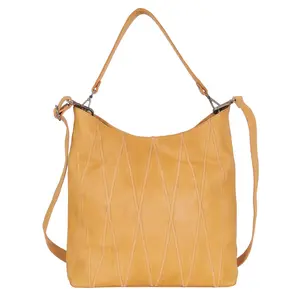 Bree Diamond Leather Shoulder Bag