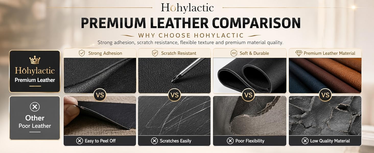 Leather Repair Patch x Inch, Self Adhesive Leather Repair Tape, Large Vinyl Repair Kit for Sofa Couch Furniture Car Seats, Strong Adhesion Scratch Resistant Easy Cut (Dark Brown)