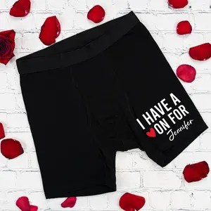 Personalized Boyfriend Boxer, Funny Men's Underwear Custom Name, Birthday Gift For Him, Husband Valentine Gift Boxers, Gift Idea For Boyfriend.