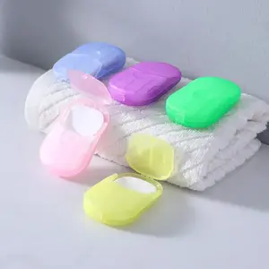 Travel Disposable Soap Paper(20pcs/box), Wash Soap, Portable Lightweight Travel Soap Sheets, Outdoor Camping Hygiene Cleaning Supplies