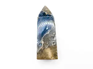 Volcano Agate Crystal Tower 3.5in. | UV Reactive | Crystal Store | Feng Shui Crystal Decor | Shiny Crystals