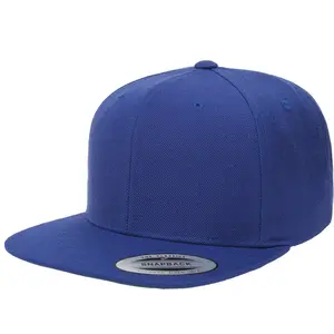 Classic 6089M Wool Flat Bill Blank Baseball Snapback Hat Solid Color High Crown 6 Panels Wool One Size Fits All