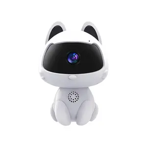 Smart Cute Cat Security Camera, Home Surveillance Cam, Wireless Remote Control, Two-Way Audio, HD Indoor Pet Baby Monitor, Kittens