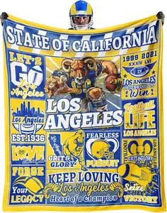 Football Blanket, Los Angeles Blanket Gifts for Football Fans, Game Day Gift, Game Day Blanket