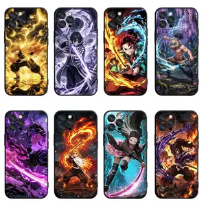 Demon Slayer Phone Case | Tanjiro Nezuko & Breathing Forms Kimetsu No Yaiba Art Cover For iPhone 11/12/13/14/15/16/17 Pro/Pro Max/Plus & Samsung S23/S24/S25/S26 Ultra, Protective Case For Anime Fans, Birthday/Christmas Gift