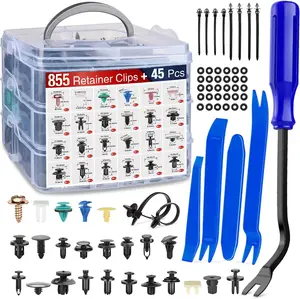 Nilight 900Pcs Car Push Retainer Clips Auto Fasteners Kit Included 24 Sizes Nylon Bumper Fender Rivets Door Trim Panel Clips with 5 Fasteners Remover 10 Cable Ties for Toyota GM Ford Honda Chevy summervibes