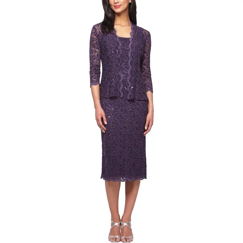 Women's Shift Dress with Lace Jacket (Petite and Regular) - TikTok Shop Women's Shift Dress with Lace Jacket (Petite and Regular) - TikTok Shop