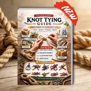 Easy Knot-Tying Guide: Step-By-Step Instructions for Home, Gardening, Camping, and DIY Repairs, Convenient Sticky Notes Series, Storage, Beginner Friendly, Clothesline, Packing, Popular Knots
