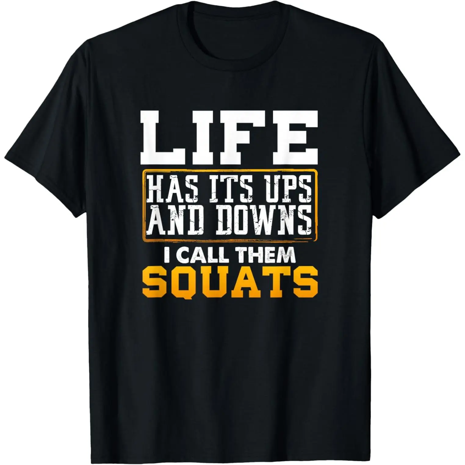Men's Unisex Comfy Breathable Relaxed-Fit Funny Fitness Gym Workout Weights Squat Lover T-Shirt Top