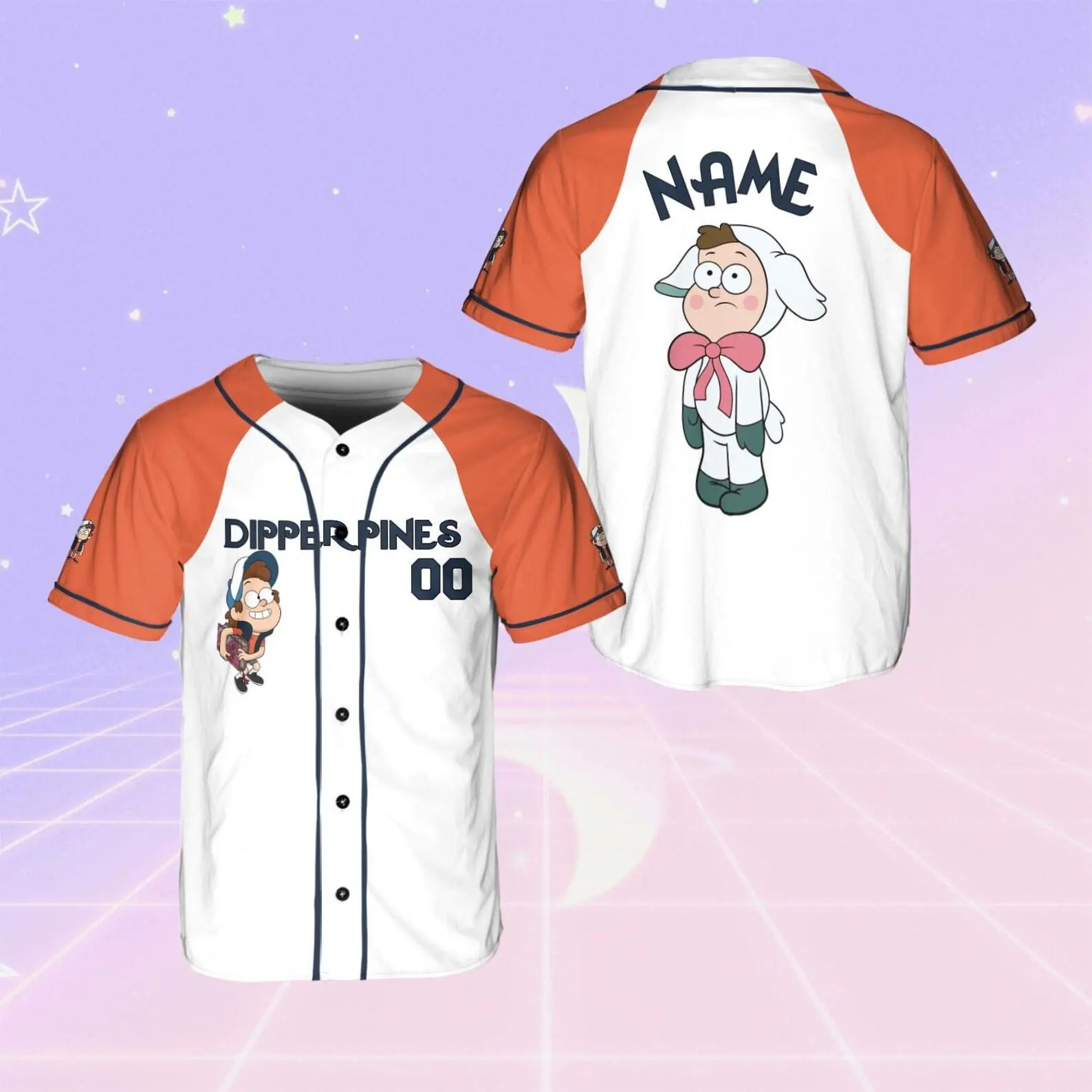 Gravity Falls Dipper Pines Jersey    Baseball Team Outfit  Gravity Falls Jersey Team Outfit  Personalized   Inspired Clothing