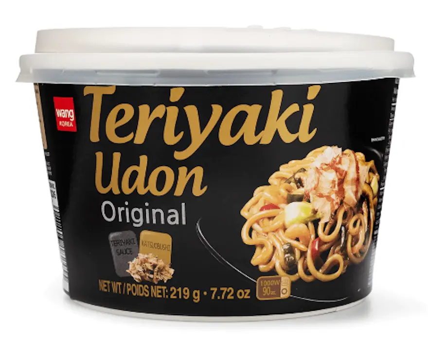 Wang Korean Chewy Teriyaki Flavor Instant Udon Noodles - 219g Asian Noodles, Instant Food Pantry Staple