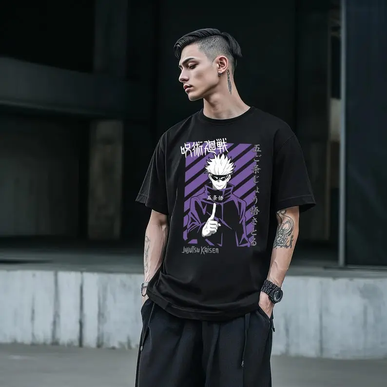 Anime Gojo Satoru JJK Japanese Manga Shirt Perfect Gift for Fans, Casual Wear, Comic Con, Birthday, Everyday Style