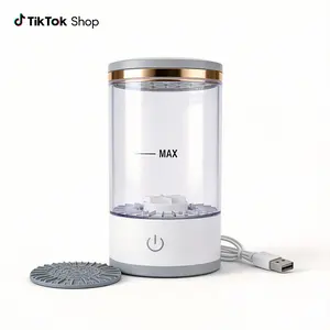 Electric Makeup Brush Cleaner Machine Efficient for All Types Keeps Brushes Hygienic & Skin Healthy 1 Pack White