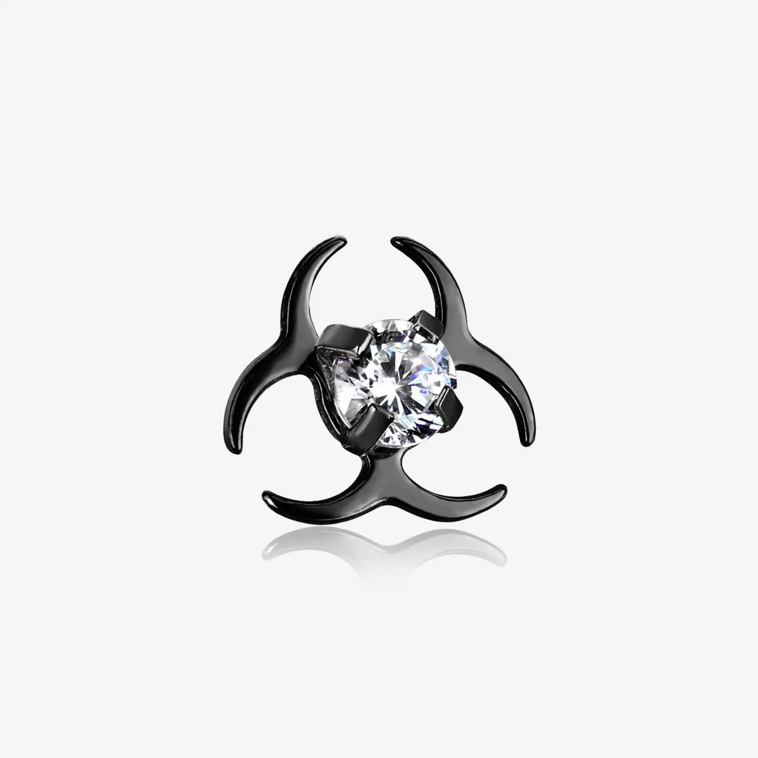 Blackline Biohazard Sparkle Dermal Anchor Top