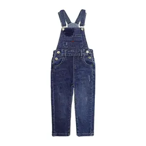Little Boys Slim Fit Jeans, 9M-9T Ripped Bib Pocket Fashion Denim Overalls