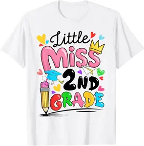 Little Miss 2Nd Second Grade Cute Back To School T-Shirt
