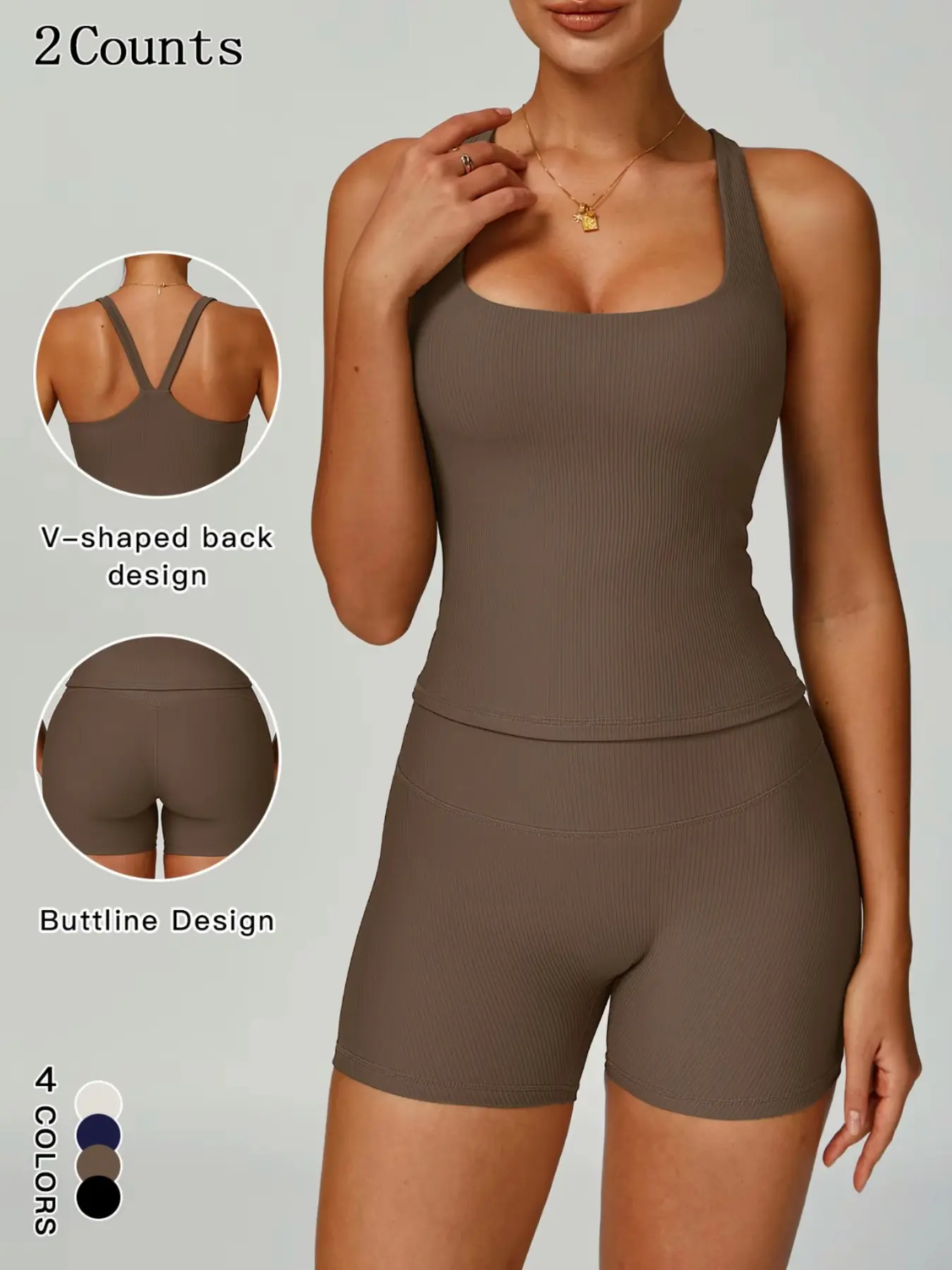Women's Quick-Dry Sports Bra top, High Waist Tummy Control Butt-Lifting Shorts, Yoga & Casual Wear, Athleisure Activewear Set, Fitness Sportswear, Breathable Fabric, Ideal for Gym & Outdoor Activities, Comfort Fit, Ribbed, Quick Dry Activewear