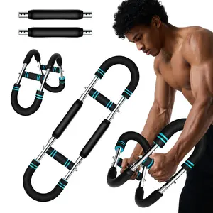 Adjustable Power Twister Arm Trainer for Chest & Arm Workout, Portable Upper Body Strength Bar for Men Home Gym Fitness Summervibes summerwins