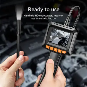 Endoscope Camera with Light - IP67 Waterproof Snake Camera with 2.4" LCD Screen - 1080P HD Industrial Borescope with 2000mAh Long-Lasting Battery - 16.5FT, Suitable for Sewer, Cool Gadgets for Men