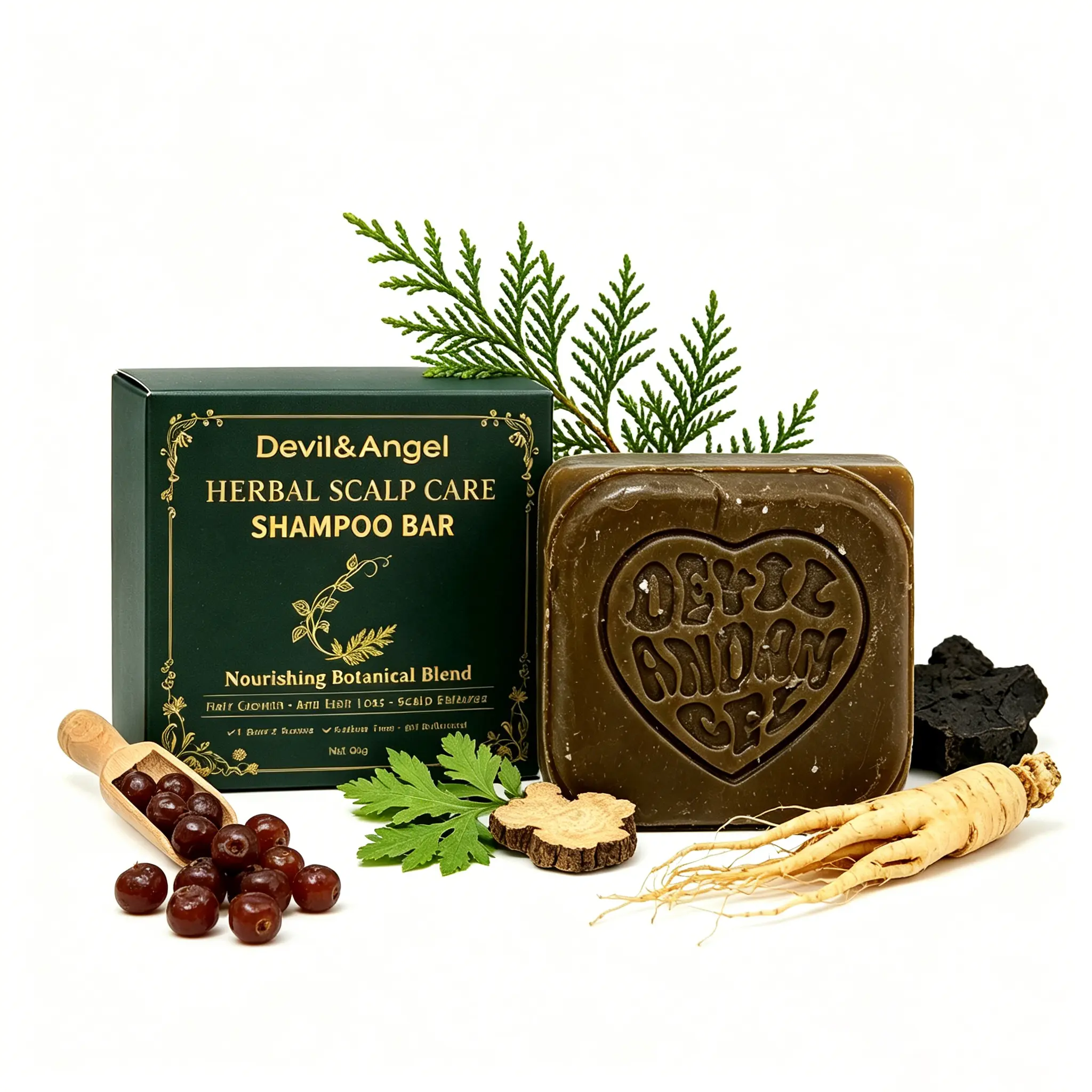Men's Shampoo - Made from Natural Herbs - Men's Deep Cleansing Nourishing Shampoo - Moisturizing, Dark Glowing, Soothing, and Sustainable Cleansing Solution Hair Conditioner Hair Gloss