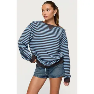 Edikted Women's Onda Striped Sweatshirt