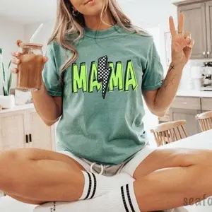 Comfort Colors Retro Neon Mama Shirt Mothers Day Gift From Daughter for Mom Mama Tshirt For Birthday For Her Baby Shower
