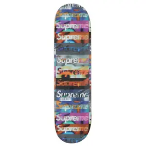 Supreme Distorted Logo Skateboard Deck Black