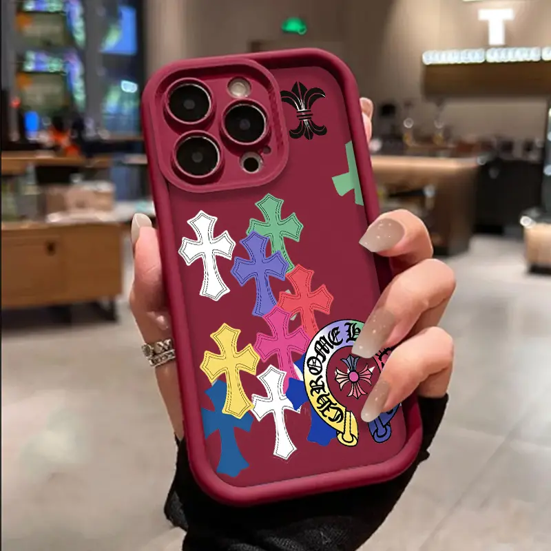 Minimalist Aesthetic Soft TPU Mobile Phone Case, Shockproof Anti-Drop Protective Cover with Accessories for iPhone 13,14,15,16,17 Pro Max Series, Protection
