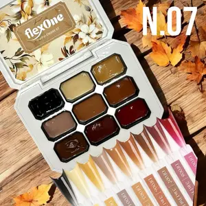 FlexOne Pat Ombre Gel Set palette or Nail Art ombre gel nail gel painting thick gel