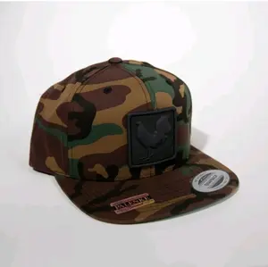 3D Square PVC Patch Flat-Bill Classic Snapback Hat 61