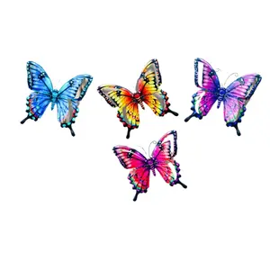 2026 New 3D Butterfly Wall Decor, Handmade Painted Metal Art, Creative Garden & Home Wall Ornament