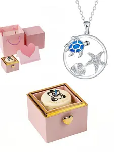 "Enamel Sea Shadow" Turtle Necklace – niche, luxury and elegant for women. Comes with a magical surprise bear gift box. Perfect for festivals, dates, birthdays, Valentine’s Day, gifts for wife and daughter.