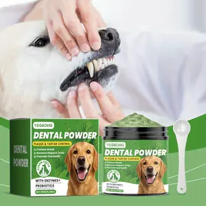 2 Packages of Dog Tooth Powder - Control Plaque and Calculus, Whiten Teeth, Fresh Breath - Natural Ingredients Non-irritating Formula - Dental Care for Puppies and Adult Dogs - Easy-to-use Powder, Pet Health Products, Herbal Enzyme Cleansing